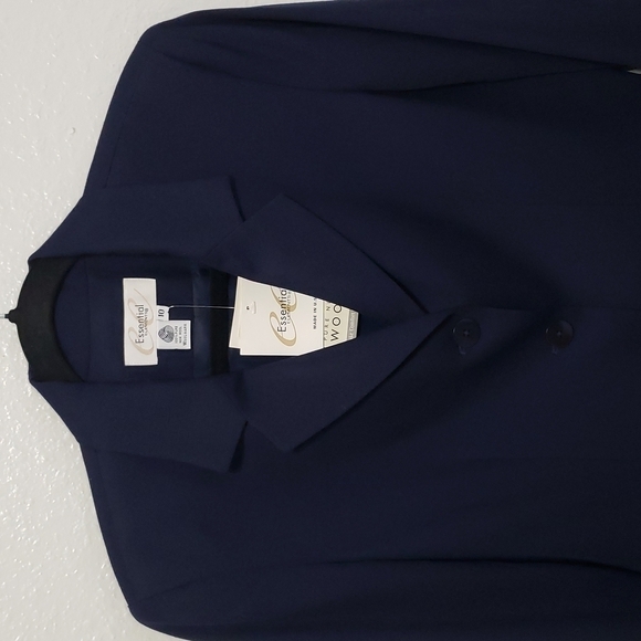 Nwt Essential Elements women's Blazer, Color Navy Blue, Size 10 - Picture 2 of 14